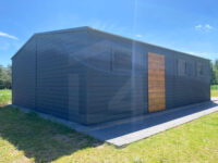 Garaż dwuspadowy drewnopodobny Grafit i Multigloss 6m x 8m - obrazek 6