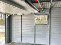 Garaż blaszany z bramą segmentową dwuspadowy 6m x 6m Grafit - obrazek 7
