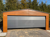 Garaż blaszany Złoty dąb 6m x 5,8m z bramą segmentową