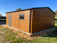 Garaż blaszany dwustanowiskowy 6m x 6m bramy uchylne - obrazek 4